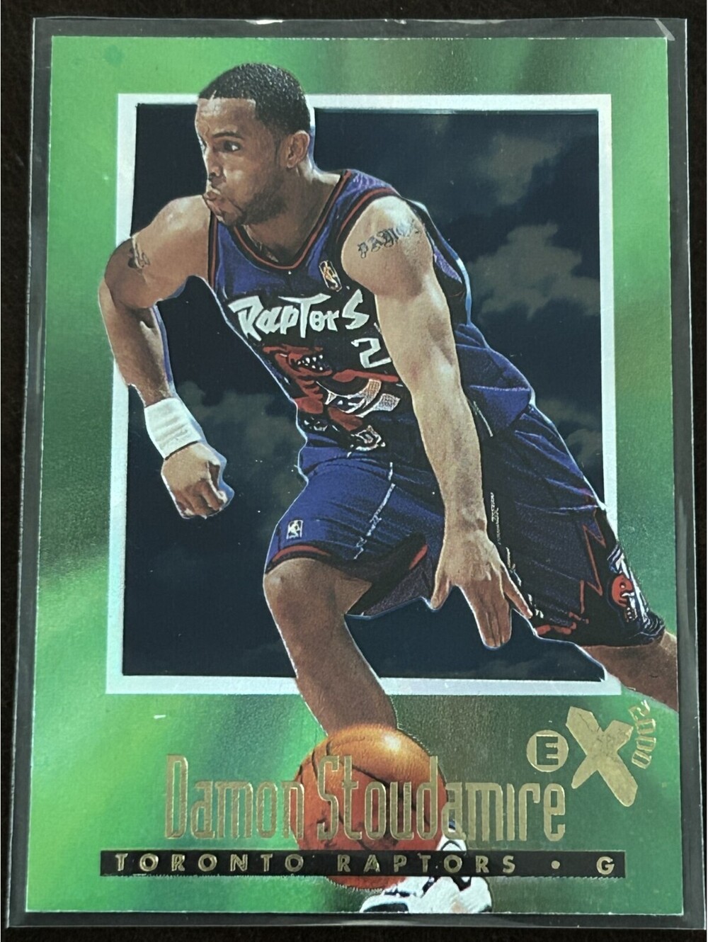 DAMIN STOUDAMIRE TORONTO RAPTORS 1997 SKYBOX EX 2000 CLOUD SEE THROUGH #71 NM